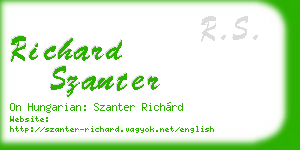 richard szanter business card