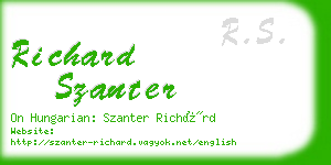 richard szanter business card